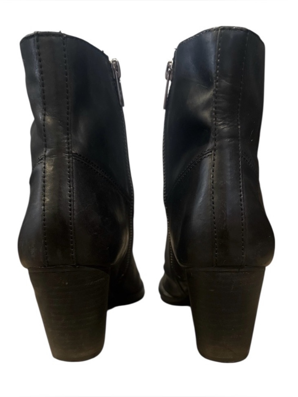 Authentic Frye black leather designer ankle boots sz 9 - Picture 11 of 13